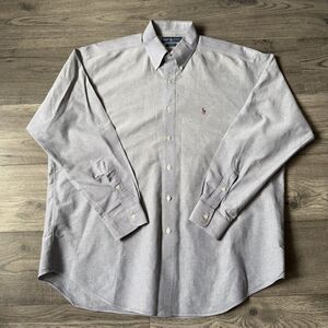 Ralph Lauren Blake 100% Cotton‎ Gray Button Down Shirt - Size Large